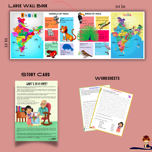 Foldable Poster on India for Kids